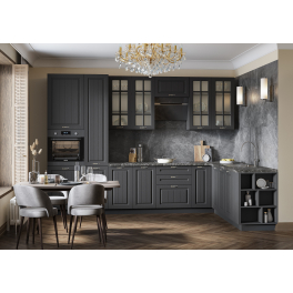 Кухня "Мария" Графит/Графит 3.4х1.8 м